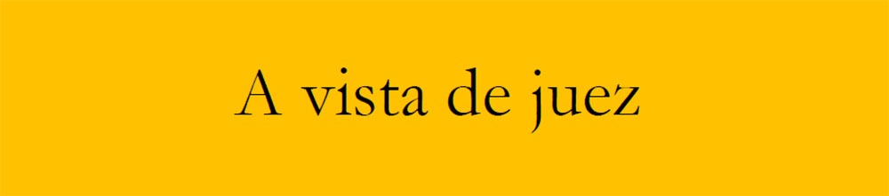 A vista de Juez. Enjuiciamiento de aves